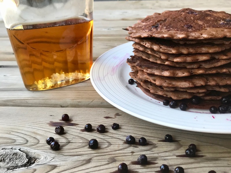 Chocolate Blueberry Pancakes